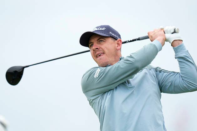 BALMEDIE, SCOTLAND - AUG 22: Grant Forrest (SCO) plays from the eighth tee during Round 3 at the 2026 Nexo Championship at the Trump International Golf Links, Balmedie on August 22, 2026 in Aberdeenshire, Scotland The 2026 Nexo Championship