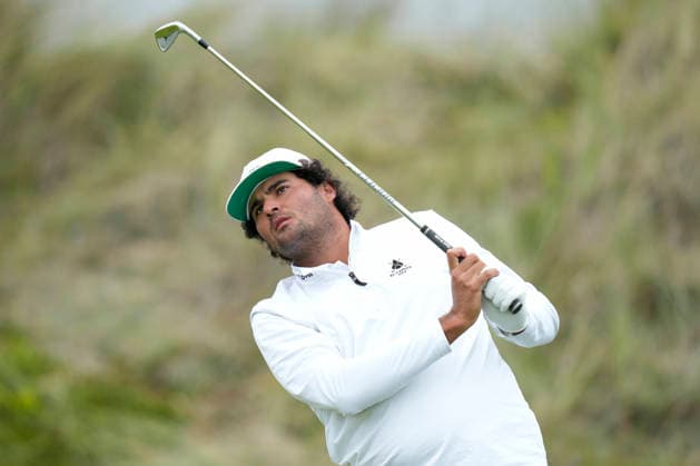 BALMEDIE, SCOTLAND - AUG 22: Eugenio Chacarra (ESP) plays from the third tee during Round 3 at the 2026 Nexo Championship at the Trump International Golf Links, Balmedie on August 22, 2026 in Aberdeenshire, Scotland The 2026 Nexo Championship