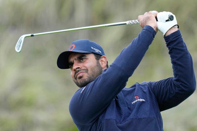 BALMEDIE, SCOTLAND - AUG 22: Shubhankar Sharma (IND) plays from the third tee during Round 3 at the 2026 Nexo Championship at the Trump International Golf Links, Balmedie on August 22, 2026 in Aberdeenshire, Scotland The 2026 Nexo Championship