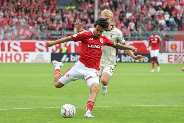 9 Lucas Copado (Energie Cottbus) Fussball DFB-Pokal 1. Hauptrunde 2026 2027 FC Energie Cottbus - FC Augsburg *** 9 Lucas Copado Energie Cottbus Soccer DFB Cup 1st Round 2026–2027 FC Energie Cottbus FC Augsburg