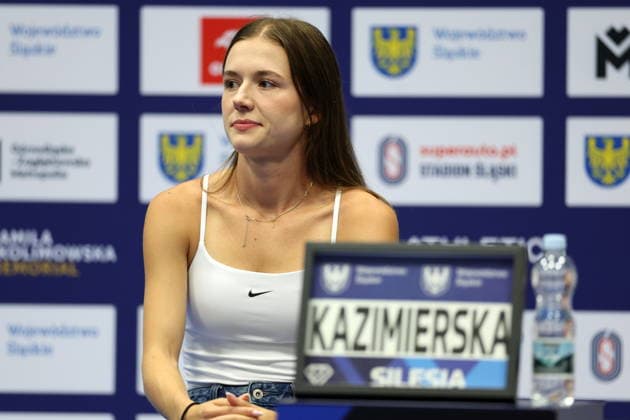 CHORZOW 22.08.2026 DIAMENTOWA LIGA - MEMORIAL KAMILI SKOLIMOWSKIEJ - KONFERENCJA PRASOWA --- DIAMOND LEAGUE - SILESIA KAMILA SKOLIMOWSKA ATHLETICS MEMORIAL - press conference, PK, Pressekonferenz KLAUDIA KAZIMIERSKA FOT. PIOTR KUCZA FOTOPYK NEWSPIX.PL --- newspix.pl POLAND OUT! 