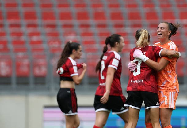 Proniez Fany torjubel 1-0 , 1.FC Nürnberg-Wolfsburg , Google-Pixel Frauen Bundesliga , , Fußball , in dem Max Morlock Stadion in Nürnberg , Bayern , Deutschland . August 22 , 2026 . Photo by: Davide Elias IPA Photo Pressefoto DENL Copyright: xDavidexEliasx