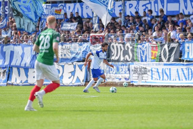 Deutschland: Fussball, NFV Krombacher Niedersachsenpokal, Viertelfinale, Hänsch-Arena, Emslandstadion, 3. Liga vs. Regionalliga Nord, SV Meppen vs. HSC Hannover: Stefan Rankic (SV Meppen, 33) *** German Soccer, NFV Krombacher Lower Saxony Cup, Quarterfinals, Hänsch Arena, Emslandstadion, 3rd Division vs. Regionalliga Nord, SV Meppen vs. HSC Hannover Stefan Rankic SV Meppen, 33 Copyright: xMichelxWittex