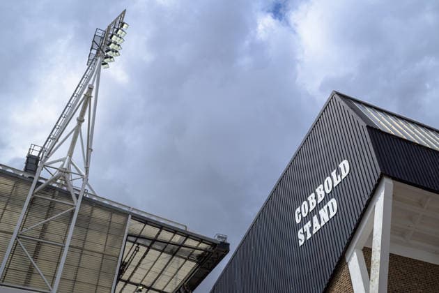 IPSWICH, ENGLAND AUGUST 22 - General view outside Portman Road of the Cobbold Stand before the Premier League game between Ipswich Town and Sunderland at Portman Road on August 22, 2026 in Ipswich, England. (Photo by Keeran Marquis Sports Press Photo)  Copyright: xKeeranxMarquis SPPx Sportspressphoto_SPR212199