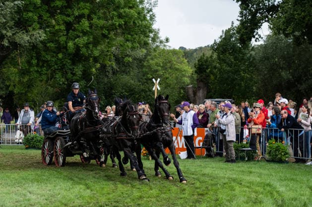 260822 Fredrik Persson of Sweden with horses Fasco, Kaptain, Judson and Kermit compete in the Four-in-Hand Marathon during day 12 of the 2026 FEI World Championships on August 22, 2026 in Aachen. Photo: Emma Wallskog BILDBYRAN kod EW EW0697 ridsport equestrian rid-vm 2026 2026 fei world championships bbeng ridsport-vm fyrspann drivning körning *** August 22, 2026: Fredrik Persson of Sweden, with his horses Fasco, Kaptain, Judson, and Kermit, competes in the Four-in-Hand Marathon on Day 12 of the 2026 FEI World Championships, 2026 in Aachen. Photo by Emma Wallskog, BILDBYRAN, code EW EW0697: equestrian sports, 2026 World Championships, 2026 FEI World Championships, BBENG, equestrian sports, World Championships, four-in-hand, driving  Copyright: EMMAxWALLSKOG BB260822EW020