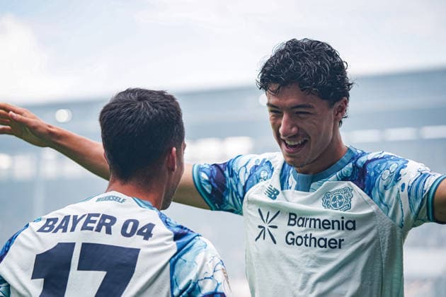 Deutschland: Fussball Saison 2026 2027 , DFB-Pokal Runde 1 1. Runde , SV Wehen Wiesbaden vs. Bayer Leverkusen - Brita-Arena (Wiesbaden) : Lucas Vazquez (Bayer 04 Leverkusen, 17) Tor, Torjubel, Jubel, Freude, Emotionen, Tor und Torjubel zum 0:2 Wiesbaden Brita-Arena Deutschland Germany *** Germany Soccer Season 2026–2027, DFB Cup Round 1, SV Wehen Wiesbaden vs. Bayer Leverkusen, Brita Arena, Wiesbaden, Lucas Vázquez, Bayer 04 Leverkusen, 17th goal, goal celebration, celebration, joy, emotions, goal, and goal celebration for the 0–2 win over Wiesbaden at Brita Arena, Germany Copyright: xBennetxLongx