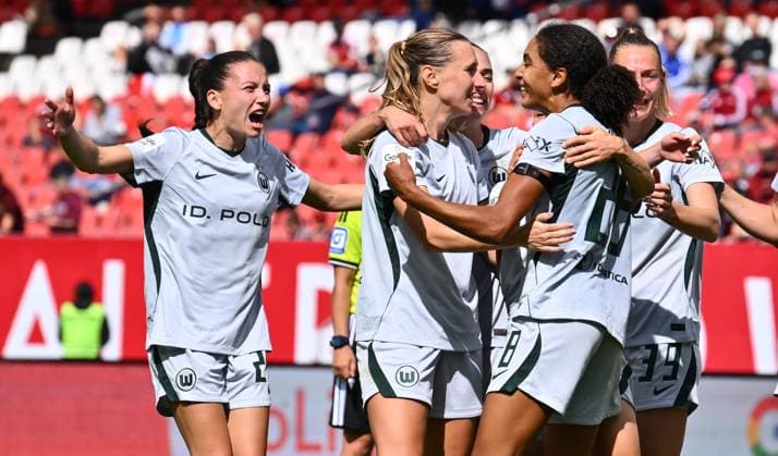 22.08.2026 - Fussball - Saison 2026 2027 - 1. Google Pixel Frauen Bundesliga - 01. Spieltag: 1. FC Nürnberg FCN ( Club Clubfrauen ) - VfL Wolfsburg - Sportfoto Zink - xwoxzix - Torjubel Jubel Freude nach Treffer Tor Torschuß zum 2:2 durch Cora Zicai (28, VfL Wolfsburg ) - *** August 22, 2026 Soccer Season 2026–2027 1 Google Pixel Women s Bundesliga Matchday 1 FC Nuremberg (FCN) Club Women s Team VfL Wolfsburg Sports Photo by Zink xwoxzix Goal Celebration Cheering Joy After a Goal Goal Shot on Goal 2 2 by Cora Zicai 28, VfL Wolfsburg