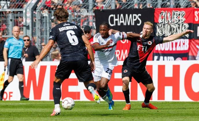 22.08.2026 - Fussball - Saison 2026 2027 - DFB Pokal Vereinspokal - 01. Runde: Viktoria Köln - 1. FC Nürnberg Nuernberg FCN ( Club ) - Sportfoto Zink DaMa - xdaxmax - regulations prohibit any use of photographs as image sequences and or quasi-video - Tobias Eisenhuth (6, FC Viktoria Köln ) Mohamed Ali Zoma (23, 1. FC Nürnberg FCN ) Meiko Sponsel (19, FC Viktoria Köln ) *** August 22, 2026 Soccer Season 2026–2027 DFB Cup Club Cup First Round Viktoria Cologne 1 FC Nuremberg Nuremberg FCN Club Sports Photo Zink DaMa xdaxmax regulations prohibit any use of photographs as image sequences and or quasi-video Tobias EisenHuth 6, FC Viktoria Cologne Mohamed Ali Zoma 23, 1 FC Nuremberg FCN Meiko Sponsel 19, FC Viktoria Cologne