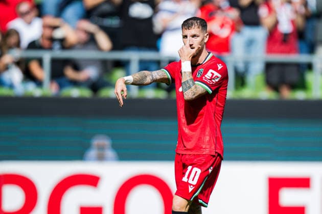 22.08.2026 - Fußball, 2026 2027, DFB-Pokal, 1. Hauptrunde, SV Hemelingen - Hannover 96: Marcel Hartel (Hannover) jubelt nach seinem Tor zum 0:3 DFB REGULATIONS PROHIBIT ANY USE OF PHOTOGRAPHS AS IMAGE SEQUENCES AND OR QUASI-VIDEO. *** August 22, 2026 Soccer, 2026–2027, DFB Cup, 1st Round, SV Hemelingen vs. Hannover 96, Marcel Hartel. Hannover celebrates after his goal to make it 0–3. DFB REGULATIONS PROHIBIT ANY USE OF PHOTOGRAPHS AS IMAGE SEQUENCES AND OR QUASI-VIDEO