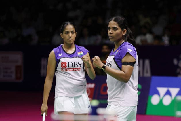 BWF World Championships 2026 - India India s Treesa Jolly and Gayatri Gopichand Pullela compete during a women s doubles semifinal badminton match at the BWF World Championships 2026 at Indira Gandhi Indoor Stadium in New Delhi, India on August 22, 2026. Photo by Anshuman Akash ABACAPRESS.COM New Delhi India  Copyright: xAkashxAnshuman ABACAx