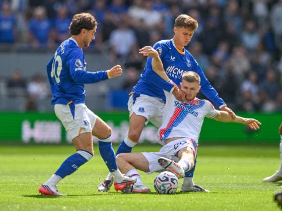 Everton v Crystal Palace Premier League Adam Wharton of Crystal Palace during the Premier League match at the Hill Dickinson Stadium, Liverpool 22 08 2026 UK Newspapers OUT Copyright: xKarlxVallantinex FIL-23815-0017