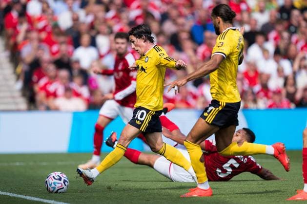 Harry Wilson of Leeds United had a goal ruled out by VAR Nottingham Forest v Leeds United, Premier League, Football, The City Ground, Nottingham, UK - 22 Aug 2026Nottingham The City Ground United Kingdom EDITORIAL USE ONLY No use with unauthorised audio, video, data, fixture lists, club league logos or live services. Online in-match use limited to 120 images, no video emulation. No use in betting, games or single club league player publications.  Copyright: xWiredxPhotos Shutterstockx 17112526q