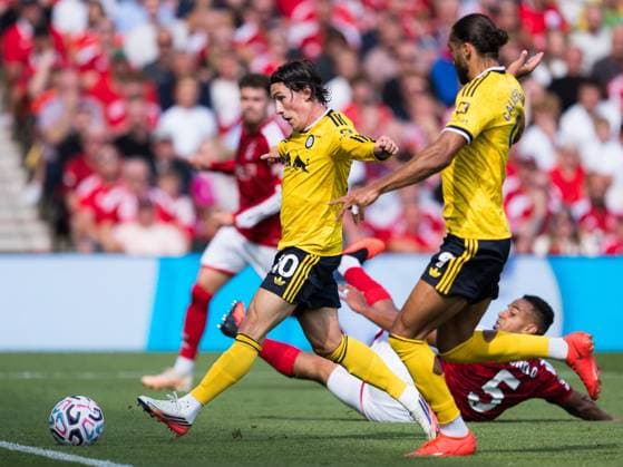 Harry Wilson of Leeds United had a goal ruled out by VAR Nottingham Forest v Leeds United, Premier League, Football, The City Ground, Nottingham, UK - 22 Aug 2026Nottingham The City Ground United Kingdom EDITORIAL USE ONLY No use with unauthorised audio, video, data, fixture lists, club league logos or live services. Online in-match use limited to 120 images, no video emulation. No use in betting, games or single club league player publications.  Copyright: xWiredxPhotos Shutterstockx 17112526r