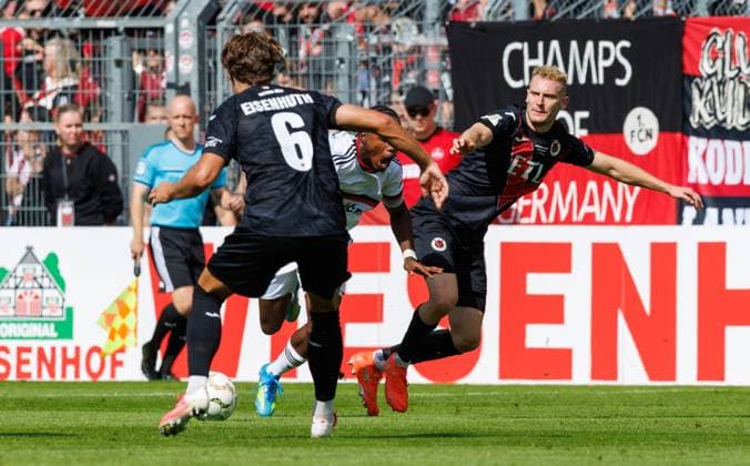 22.08.2026 - Fussball - Saison 2026 2027 - DFB Pokal Vereinspokal - 01. Runde: Viktoria Köln - 1. FC Nürnberg Nuernberg FCN ( Club ) - Sportfoto Zink DaMa - xdaxmax - regulations prohibit any use of photographs as image sequences and or quasi-video - Tobias Eisenhuth (6, FC Viktoria Köln ) Mohamed Ali Zoma (23, 1. FC Nürnberg FCN ) Meiko Sponsel (19, FC Viktoria Köln ) *** August 22, 2026 Soccer Season 2026–2027 DFB Cup Club Cup First Round Viktoria Cologne 1 FC Nuremberg Nuremberg FCN Club Sports Photo Zink DaMa xdaxmax regulations prohibit any use of photographs as image sequences and or quasi-video Tobias EisenHuth 6, FC Viktoria Köln; Mohamed Ali Zoma 23, 1. FC Nürnberg (FCN); Meiko Sponsel 19, FC Viktoria Köln