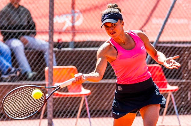 August 22, 2026, Verbier, Valais, Switzerland: Verbier Switzerland, 08 22 2026: VALENTINI GRAMMATIKOPOULOU of Greece is in action during ITF World Tennis Tour Verbier 2026 Tournament. The ITF World Tennis Tour Verbier 2026 Tournament (International Tennis Federation Women s 35) tournament took place at Central Court in Verbier, which is located in the famous ski resort of Verbier and is situated in Valais, Switzerland. Tennis 2026: ITF W35 Verbier Tournament  - ZUMAd206 20260822_zip_d206_011 Copyright: xEricxDubostx