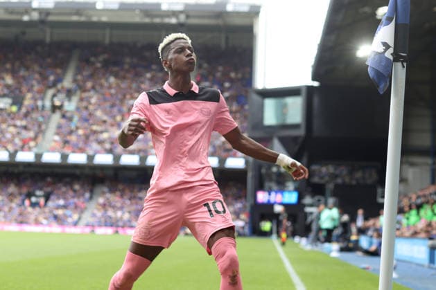 Ipswich Town v Sunderland 22 August 2026 Ipswich, Premier League Football - Ipswich Town v Sunderland - Nilson Angulo of Sunderland celebrates his equalising goal (1-1) - (Photo by Mark Leech). Ipswich UK *** Ipswich Town gegen Sunderland, 22. August 2026, Ipswich, Premier League, Fußball: Ipswich Town gegen Sunderland – Nilson Angulo von Sunderland feiert seinen Ausgleichstreffer (1:1). Foto: Mark Leech, Ipswich, Großbritannien  Copyright: xMarkxLeechxOffside