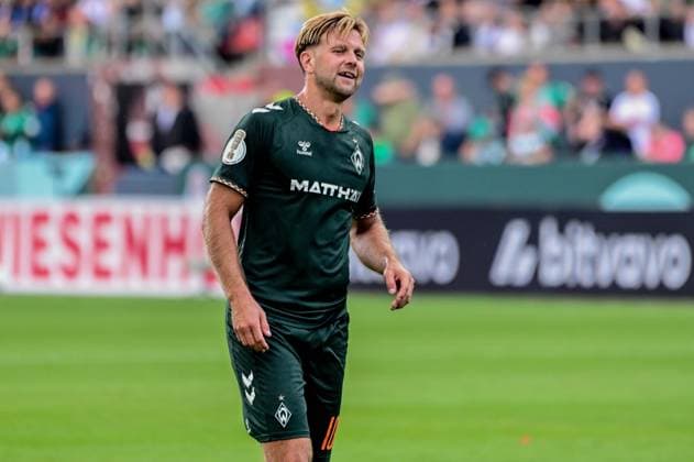 Niclas Füllkrug ( Werder ) Deutschland , Hamburg , Millerntor , Fussball , 1 Bundesliga , Oberliga Niedersachsen , DFB Pokal Runde 1 , LSK Lüneburg - SV Werder Bremen *** Niclas Füllkrug, Werder Bremen, Germany, Hamburg, Millerntor, soccer, Bundesliga 1, Oberliga Niedersachsen, DFB Cup Round 1, LSK Lüneburg, SV Werder Bremen
