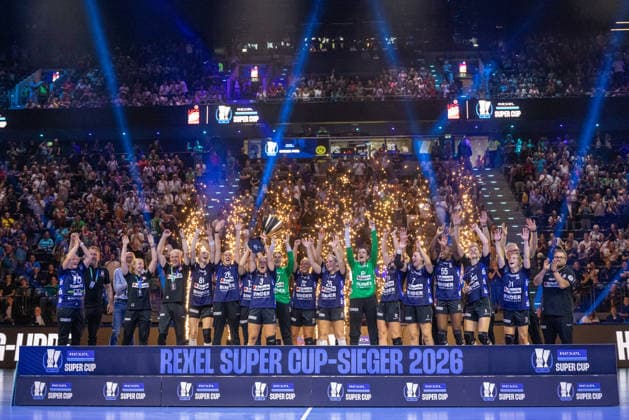 Super Cup Champion 2026, HSG Blomberg-Lippe vs. Borussia Dortmund, Handball, HBL, REXEL SUPER CUP, 2026, 22.08.2026 Munich SAP Garden Germany Copyright: xPFA BjörnxKeckerx