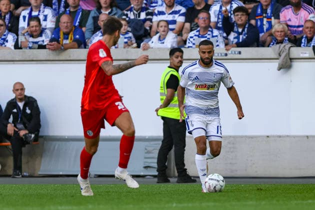 22.08.2026, GER, Fussball, Herren, DFB-Pokal, Saison 2026 2027, MSV Duisburg - SV Elversberg Maximilian Rohr (SVE) und Ramien Safi (Duisburg) im Kampf um den Ball Duisburg schauinsland-reisen Arena Nordrhein-Westfalen Deutschland *** August 22, 2026, GER, Soccer, Men s, DFB Cup, 2026–2027 Season, MSV Duisburg vs. SV Elversberg; Maximilian Rohr (SVE) and Ramien Safi (Duisburg) battle for the ball; Duisburg Schauinsland Arena, North Rhine-Westphalia, Germany Copyright: xAdrianxSchlüterx