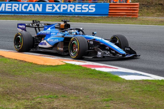 2026-08-22 F1 Grand Prix of Netherlands - Sprint Race ZANDVOORT, NETHERLANDS - AUGUST 22: Alexander Albon of Williams during the Sprint Race before the F1 Grand Prix of Netherlands at MASCOT Circuit Zandvoort on August 22, 2026 in Zandvoort, Netherlands. Zandvoort MASCOT Circuit Zandvoort Netherlands Content not available for redistribution in The Netherlands directly or indirectly through any third parties. Copyright: xAndrexWeeningx