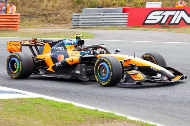 2026-08-22 F1 Grand Prix of Netherlands - Sprint Race ZANDVOORT, NETHERLANDS - AUGUST 22: Lando Norris of McLaren during the Sprint Race before the F1 Grand Prix of Netherlands at MASCOT Circuit Zandvoort on August 22, 2026 in Zandvoort, Netherlands. Zandvoort MASCOT Circuit Zandvoort Netherlands Content not available for redistribution in The Netherlands directly or indirectly through any third parties. Copyright: xAndrexWeeningx