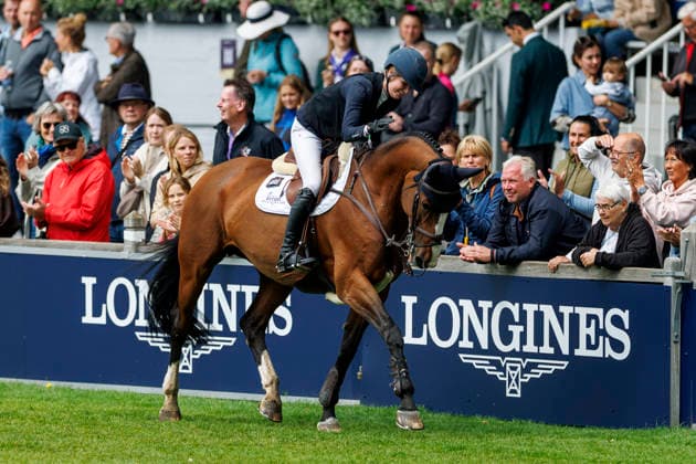 AACHEN - FEI World Championships 2026, AACHEN - FEI World Championships 2026 BECKMANN Johanna (GER), Emelie van de Mirania Stam Stechen Jump-Off RWE-Prize Final German U25 Trophy of the Stiftung Deutscher Pferdesport and Holger Hetzel Aachen, Reitstadion Soers 22. August 2026 - *** 2026 FEI World Championships in Aachen, AACHEN FEI World Championships 2026: Johanna Beckmann (GER) and Emelie van de Mirania Stam in the jump-off for the RWE Prize Final, German U25 Trophy of the Stiftung Deutscher Pferdesport, and Holger Hetzel; Aachen, Reitstadion Soers, August 22, 2026