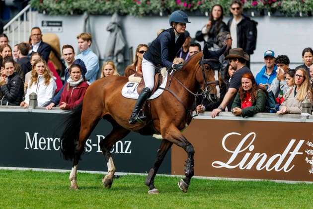 AACHEN - FEI World Championships 2026, AACHEN - FEI World Championships 2026 BECKMANN Johanna (GER), Emelie van de Mirania Stam Stechen Jump-Off RWE-Prize Final German U25 Trophy of the Stiftung Deutscher Pferdesport and Holger Hetzel Aachen, Reitstadion Soers 22. August 2026 - *** 2026 FEI World Championships in Aachen, AACHEN FEI World Championships 2026: Johanna Beckmann (GER) and Emelie van de Mirania Stam in the jump-off for the RWE Prize Final, German U25 Trophy of the Stiftung Deutscher Pferdesport, and Holger Hetzel; Aachen, Reitstadion Soers, August 22, 2026
