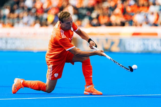 FIH Hockey World Cup: Netherlands v India AMSTELVEEN, NL - AUGUST 22: Floris Wortelboer of Netherlands during the FIH Hockey World Cup match between Netherlands and India at Wagener Stadion on August 22, 2026 in Amstelveen, Netherlands. Amstelveen Wagener Stadion Netherlands Content not available for redistribution in The Netherlands directly or indirectly through any third parties. Copyright: xMarcelxvanxPlateringenx
