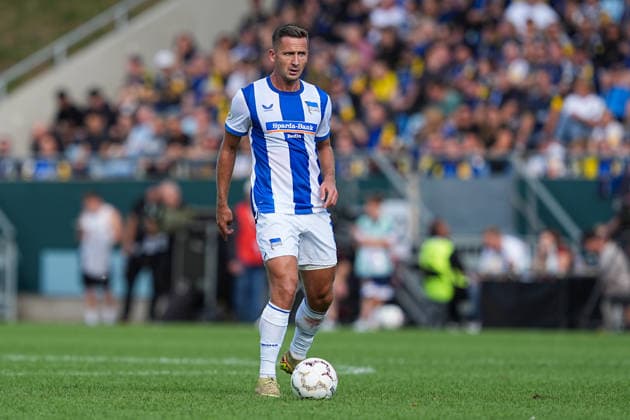 22.08.2026, xydrx, Fußball, DFB Pokal, 1. FC Saarbrücken - Hertha BSC, Saison 2026 2027, Ludwigsparkstadion: Paul Seguin (Hertha BSC, 30) DFB regulations prohibit any use of photographs as image sequences and or quasi-video. *** August 22, 2026, xydrx, Soccer, DFB Cup, 1. FC Saarbrücken vs. Hertha BSC, 2026–2027 season, Ludwigsparkstadion Paul Seguin Hertha BSC, 30 DFB regulations prohibit any use of photographs as image sequences and or quasi-video Copyright: HMBxMedia YannisxDreimann
