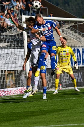 SOCCER - BL, Altach vs Hartberg ALTACH,AUSTRIA,22.AUG.26 - SOCCER - ADMIRAL Bundesliga, SCR Altach vs TSV Hartberg. Image shows Filip Milojevic (Altach) and Angelo Gattermayer (Hartberg).  GEPAxpictures xOliverxLerch