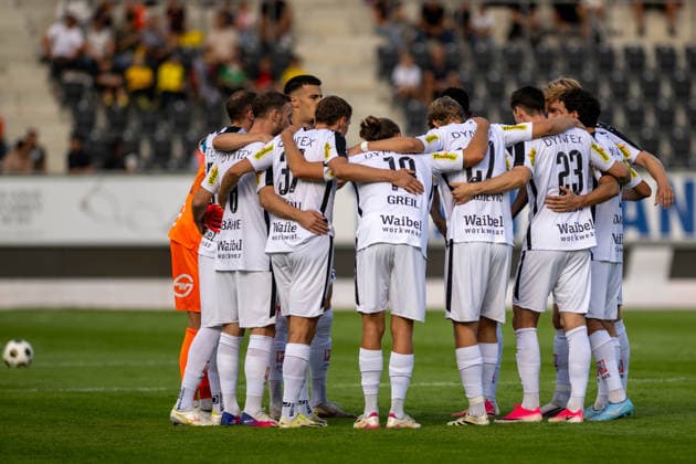 SOCCER - BL, Altach vs Hartberg ALTACH,AUSTRIA,22.AUG.26 - SOCCER - ADMIRAL Bundesliga, SCR Altach vs TSV Hartberg. Image shows the team of Altach before the match.  GEPAxpictures xOliverxLerch