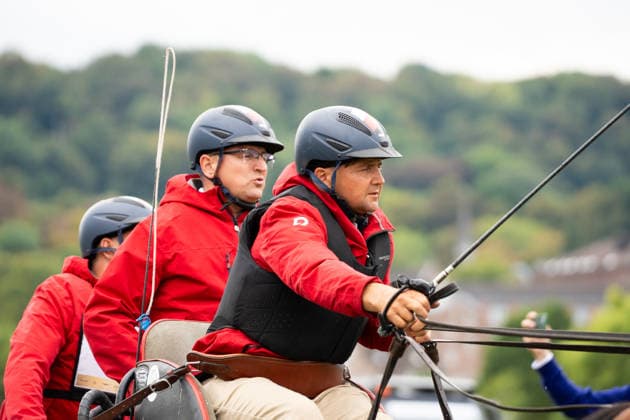 Das Team um Piotr Mazurek (POL) FEI World Championships Aachen 2026, Driving Four-in-Hand Team & Individual Marathon, Prize of the schwartz Group, 22.08.2026 FEI World Championships Aachen 2026, Driving Four-in-Hand Team & Individual Marathon, Prize of the schwartz Group, 22.08.2026 Aachen *** Piotr Mazurek s team at the 2026 FEI World Championships in Aachen, Four-in-Hand Team Individual Marathon, Schwartz Group Prize, August 22, 2026, FEI World Championships Aachen 2026, Four-in-Hand Team Individual Marathon, Schwartz Group Prize, August 22, 2026, Aachen Copyright: xEibner-Pressefoto J.xDerondeaux EP_JDU