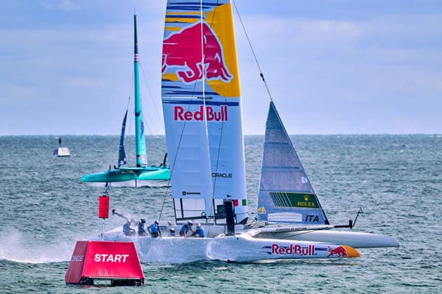 GER, Rockwool Garmany Sail Grand Prix, Sail GP, Sail GP Germany, Sassnitz, 22.-23.08.2026, Deutschland, RED BULL ITALY - Sail GP Team - Italy; Driver - Phil Robertson, GER, Sail GP, Rockwool Germany Sail Grand Prix, Sassnitz, 22.-23.08.2026, Deutschland, Freitag, 22.08.2026, Renntag 1, *** GER, Rockwool Germany Sail Grand Prix, Sail GP, Sail GP Germany, Sassnitz, August 22–23, 2026, Germany, RED BULL ITALY Sail GP Team Italy Driver Phil Robertson, GER, Sail GP, Rockwool Germany Sail Grand Prix, Sassnitz, August 22–23, 2026, Germany, Friday, August 22, 2026, Race Day 1, Copyright: xClaudiusxRauchx