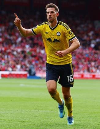 Anton Stach of Leeds United celebrates scoring the opening goal Nottingham Forest v Leeds United, Premier League Football, Football, City Ground, Nottingham, UK - 22 Aug 2026Nottingham City Ground United Kingdom EDITORIAL USE ONLY No use with unauthorised audio, video, data, fixture lists, club league logos or live services. Online in-match use limited to 120 images, no video emulation. No use in betting, games or single club league player publications.  Copyright: xMattxWest Shutterstockx 17111732as