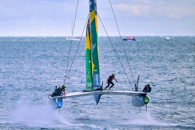GER, Rockwool Garmany Sail Grand Prix, Sail GP, Sail GP Germany, Sassnitz, 22.-23.08.2026, Deutschland, BONDS FLYING ROOS - Sail GP Team - Australia; Driver - Tom Slingsby, GER, Sail GP, Rockwool Germany Sail Grand Prix, Sassnitz, 22.-23.08.2026, Deutschland, Freitag, 22.08.2026, Renntag 1, *** GER, Rockwool Germany Sail Grand Prix, Sail GP, Sail GP Germany, Sassnitz, August 22–23, 2026, Germany, BONDS FLYING ROOS Sail GP Team Australia Driver Tom Slingsby, GER, Sail GP, Rockwool Germany Sail Grand Prix, Sassnitz, August 22–23, 2026, Germany, Friday, August 22, 2026, Race Day 1, Copyright: xClaudiusxRauchx