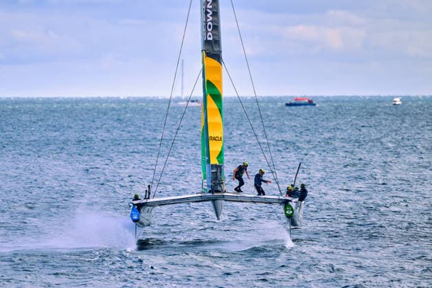 GER, Rockwool Garmany Sail Grand Prix, Sail GP, Sail GP Germany, Sassnitz, 22.-23.08.2026, Deutschland, BONDS FLYING ROOS - Sail GP Team - Australia; Driver - Tom Slingsby, GER, Sail GP, Rockwool Germany Sail Grand Prix, Sassnitz, 22.-23.08.2026, Deutschland, Freitag, 22.08.2026, Renntag 1, *** GER, Rockwool Germany Sail Grand Prix, Sail GP, Sail GP Germany, Sassnitz, August 22–23, 2026, Germany, BONDS FLYING ROOS Sail GP Team Australia Driver Tom Slingsby, GER, Sail GP, Rockwool Germany Sail Grand Prix, Sassnitz, August 22–23, 2026, Germany, Friday, August 22, 2026, Race Day 1, Copyright: xClaudiusxRauchx