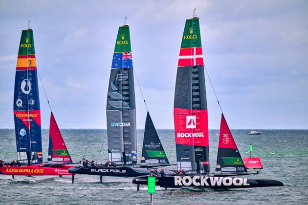 GER, Rockwool Garmany Sail Grand Prix, Sail GP, Sail GP Germany, Sassnitz, 22.-23.08.2026, Deutschland, ROCKWOOL RACING - Sail GP Team - Denmark; Driver - Nicolai Sehested, BLACK FOILS - Sail GP Team - New Zealand; Driver - Peter Burling, LOS GALLOS - Sail GP Team - Spain; Driver - Diego Botin, GER, Sail GP, Rockwool Germany Sail Grand Prix, Sassnitz, 22.-23.08.2026, Deutschland, Freitag, 22.08.2026, Renntag 1, *** GER, Rockwool Germany Sail Grand Prix, Sail GP, Sail GP Germany, Sassnitz, August 22–23, 2026, Germany, ROCKWOOL RACING Sail GP Team Denmark driver Nicolai Sehested, BLACK FOILS Sail GP Team New Zealand driver Peter Burling, LOS GALLOS Sail GP Team Spain driver Diego Botín, GER, Sail GP, Rockwool Germany Sail Grand Prix, Sassnitz, August 22–23, 2026, Germany, Friday, August 22, 2026, Race Day 1, Copyright: xClaudiusxRauchx