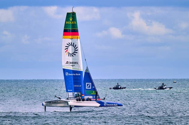 GER, Rockwool Garmany Sail Grand Prix, Sail GP, Sail GP Germany, Sassnitz, 22.-23.08.2026, Deutschland, GERMANY BY DEUTSCHE BANK - Sail GP Team - Germany; Driver - Erik Kosegarten-Heil, GER, Sail GP, Rockwool Germany Sail Grand Prix, Sassnitz, 22.-23.08.2026, Deutschland, Freitag, 22.08.2026, Renntag 1, *** GER, Rockwool Germany Sail Grand Prix, Sail GP, Sail GP Germany, Sassnitz, August 22–23, 2026, Germany, GERMANY BY DEUTSCHE BANK Sail GP Team Germany Driver Erik Kosegarten Heil, GER, Sail GP, Rockwool Germany Sail Grand Prix, Sassnitz, August 22–23, 2026, Germany, Friday, August 22, 2026, Race Day 1, Copyright: xClaudiusxRauchx