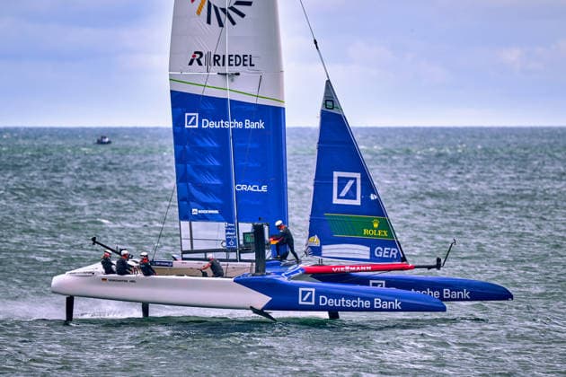 GER, Rockwool Garmany Sail Grand Prix, Sail GP, Sail GP Germany, Sassnitz, 22.-23.08.2026, Deutschland, GERMANY BY DEUTSCHE BANK - Sail GP Team - Germany; Driver - Erik Kosegarten-Heil, GER, Sail GP, Rockwool Germany Sail Grand Prix, Sassnitz, 22.-23.08.2026, Deutschland, Freitag, 22.08.2026, Renntag 1, *** GER, Rockwool Germany Sail Grand Prix, Sail GP, Sail GP Germany, Sassnitz, August 22–23, 2026, Germany, GERMANY BY DEUTSCHE BANK Sail GP Team Germany Driver Erik Kosegarten Heil, GER, Sail GP, Rockwool Germany Sail Grand Prix, Sassnitz, August 22–23, 2026, Germany, Friday, August 22, 2026, Race Day 1, Copyright: xClaudiusxRauchx