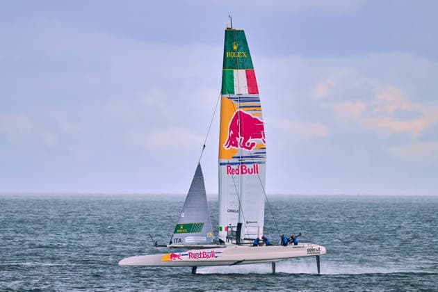 GER, Rockwool Garmany Sail Grand Prix, Sail GP, Sail GP Germany, Sassnitz, 22.-23.08.2026, Deutschland, RED BULL ITALY - Sail GP Team - Italy; Driver - Phil Robertson, GER, Sail GP, Rockwool Germany Sail Grand Prix, Sassnitz, 22.-23.08.2026, Deutschland, Freitag, 22.08.2026, Renntag 1, *** GER, Rockwool Germany Sail Grand Prix, Sail GP, Sail GP Germany, Sassnitz, August 22–23, 2026, Germany, RED BULL ITALY Sail GP Team Italy Driver Phil Robertson, GER, Sail GP, Rockwool Germany Sail Grand Prix, Sassnitz, August 22–23, 2026, Germany, Friday, August 22, 2026, Race Day 1, Copyright: xClaudiusxRauchx