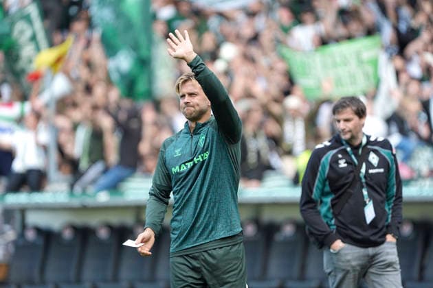 Foto : Jubel nach dem Schlußpfiff bei den Spielern von Werder , hier Niclas Füllkrug Fussball DFB Pokal , 1. Runde am Sa. 22.08.2026 Lüneburger SK - Werder Bremen *** Photo: Werder players celebrating after the final whistle; pictured here is Niclas Füllkrug. Soccer: DFB Cup, 1st Round, Sat, Aug. 22, 2026: Lüneburger SK vs. Werder Bremen