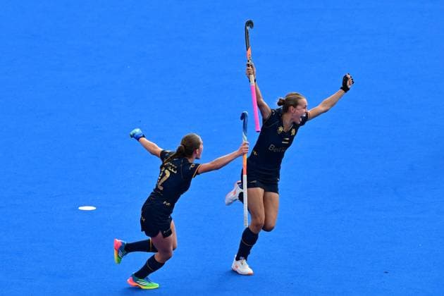 RECORD DATE NOT STATED Belgium s Delphine Marien scores a goal during a Field hockey, Feldhockey game between Belgian national team, Nationalteam Red Panthers and Germany, at the women s 2026 Hockey World Cup, on Saturday 30 December 1899 in Wavre. The 2026 edition of the Hockey World Cup takes place in Belgium and The Netherlands from August 15 to August 30. DIRKxWAEM  x183998963x