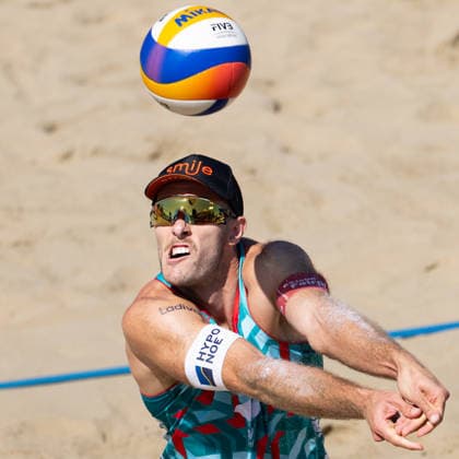 August 22, 2026, Montreal, Quebec, Canada: PHILIPP WALLER and MORITZ PRISTAUZ-TELSNIGG from Austria in match against Martins Plavins and Kristians Fokerots from Latvia in round of 12 at Beach Pro Tour at Parc Jean-Drapeau in Montreal, Quebec, Canada on 2026-08-22 VOLLEYBALL: Beach Pro Tour Montreal 2026  - ZUMAl189 20260822_zsp_l189_003 Copyright: xYannickxLegarex