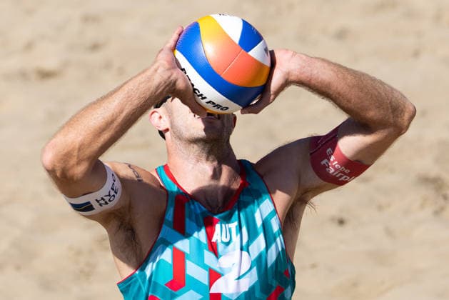 August 22, 2026, Montreal, Quebec, Canada: PHILIPP WALLER and MORITZ PRISTAUZ-TELSNIGG from Austria in match against Martins Plavins and Kristians Fokerots from Latvia in round of 12 at Beach Pro Tour at Parc Jean-Drapeau in Montreal, Quebec, Canada on 2026-08-22 VOLLEYBALL: Beach Pro Tour Montreal 2026  - ZUMAl189 20260822_zsp_l189_011 Copyright: xYannickxLegarex