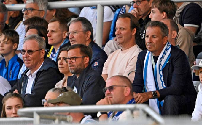RECORD DATE NOT STATED 22.08.2026, Fussball DFB-Pokal 2026 27, 1.Runde, TSV 1860 München - Holstein Kiel, im Stadion an der Grünwalderstrasse in München, Präsident Gernot Mang (TSV 1860 München) nachenklich auf der Tribüne ***DFL and DFB regulations prohibit any use of photographs as image sequences and or quasi-video.*** *** August 22, 2026, Soccer: 2026-27 DFB Cup, First Round, TSV 1860 Munich vs. Holstein Kiel, at the stadium on Grünwalderstrasse in Munich, TSV 1860 Munich President Gernot Mang pondering in the stands ***DFL and DFB regulations prohibit any use of photographs as image sequences and or quasi-video***