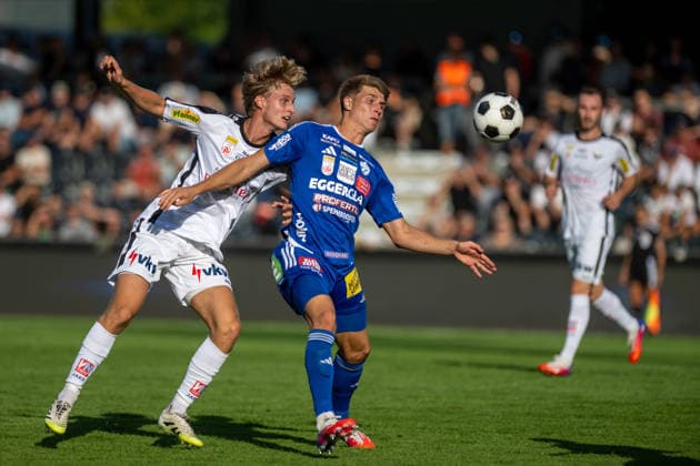 SOCCER - BL, Altach vs Hartberg ALTACH,AUSTRIA,22.AUG.26 - SOCCER - ADMIRAL Bundesliga, SCR Altach vs TSV Hartberg. Image shows Filip Milojevic (Altach) and Marco Hoffmann (Hartberg).  GEPAxpictures xOliverxLerch