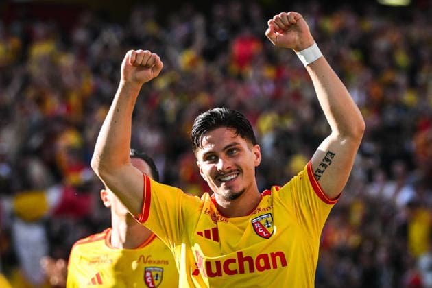 August 22, 2026, Lens, France, France: Franjo IVANOVIC of Lens celebrates his goal during the Ligue 1 match between RC Lens and AJ Auxerre at Bollaert-Delelis Stadium on August 22, 2026 in Lens, France. RC Lens V AJ Auxerre - Ligue 1  - ZUMAm308 20260822_zsp_m308_009 Copyright: xMatthieuxMirvillex