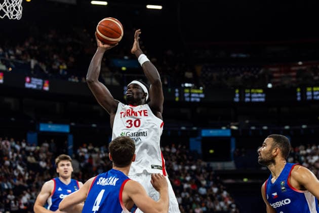 22.08.2026, GER, Turkish Airlines Supercup 2026, Hamburg, Spiel um Platz 3, Türkei-Tschechien Adem Bona (Tuerkei, 30) Hamburg Barclays Arena Hamburg Deutschland *** August 22, 2026, GER, 2026 Turkish Airlines Super Cup, Hamburg, Third-Place Match, Turkey vs. Czech Republic, Adem Bona (Turkey), 30, Hamburg Barclays Arena, Hamburg, Germany