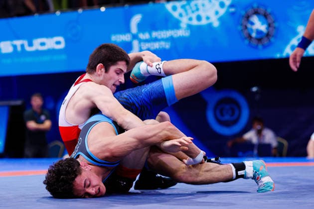 U20 World Championships 57kg FS - Magomed Rabazanovitch Magomedov (RUS) df. Isaiah Michael Cortez (USA) *** U20 World Championships, 57 kg Freestyle: Magomed Rabazanovitch Magomedov (RUS) defeated Isaiah Michael Cortez (USA) by decision Copyright: xKostadinxAndonovx
