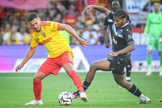 August 22, 2026, Lens, France, France: Thorgan HAZARD of Lens and Clement AKPA of Auxerre during the Ligue 1 match between RC Lens and AJ Auxerre at Bollaert-Delelis Stadium on August 22, 2026 in Lens, France. RC Lens V AJ Auxerre - Ligue 1  - ZUMAm308 20260822_zsp_m308_014 Copyright: xMatthieuxMirvillex